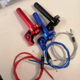 Pikakaasukahva CNC + vaijeri Sininen/Musta/Punainen